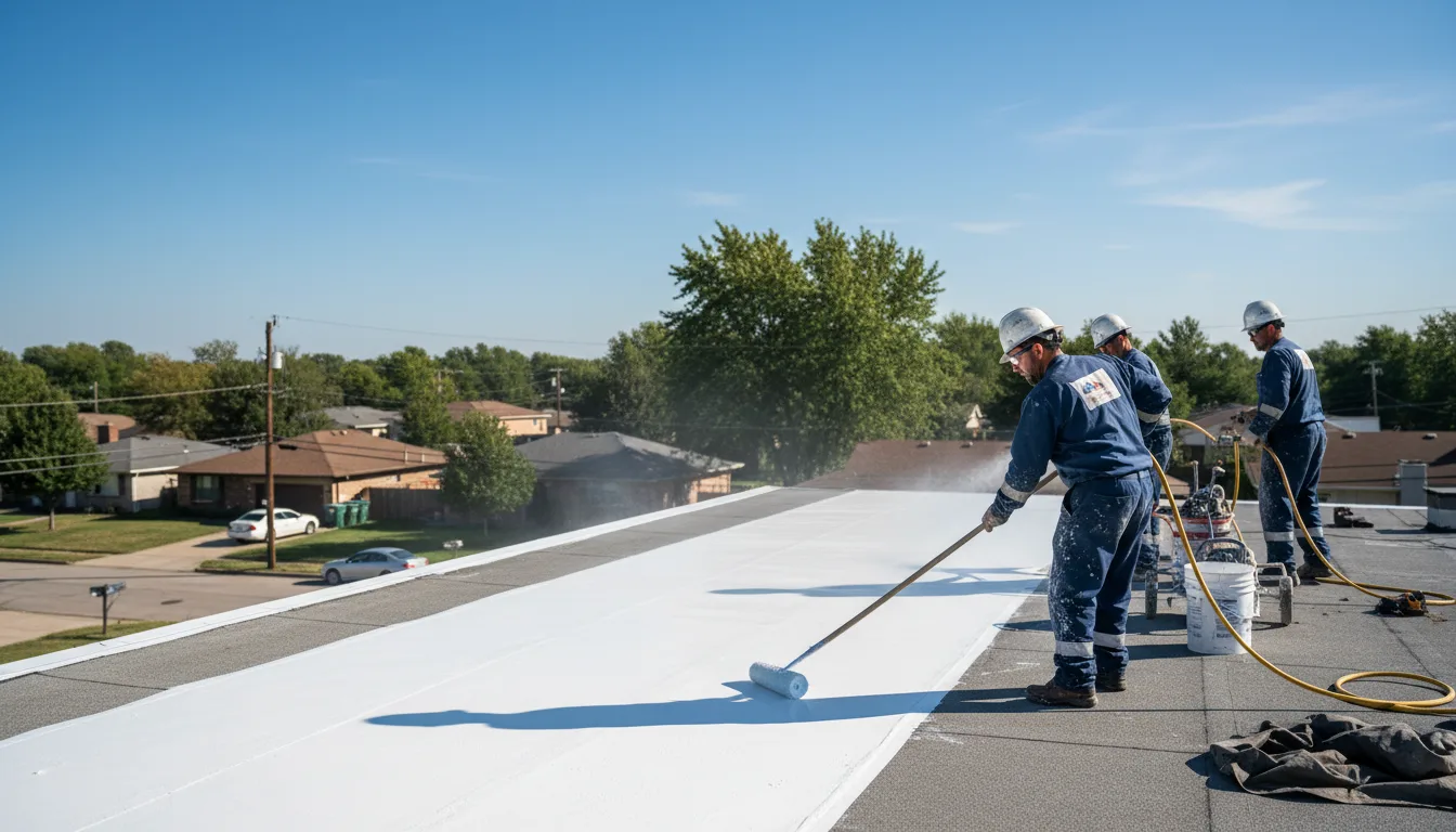 Commercial roof coating in Evant, TX near me